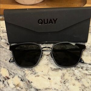 Quay Black Sunglasses with Case*NEW*